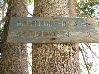 Trail Sign at the top of Mount Reba